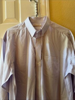 Classic Men's Light Purple Stripe Dress Shirt by Gold Label